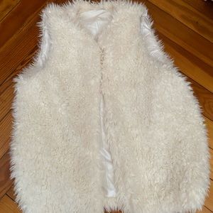 White Bobbi Brown Sherpa Vest